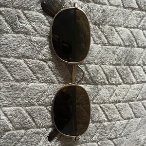 Giorgio Armani Gold-Toned Oval Sunglasses